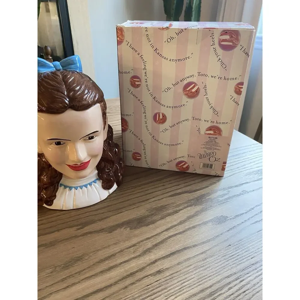 The Wizard Of Oz Dorothy Cookie Jar Ceramic Judy Garland Container Enesco In Box
